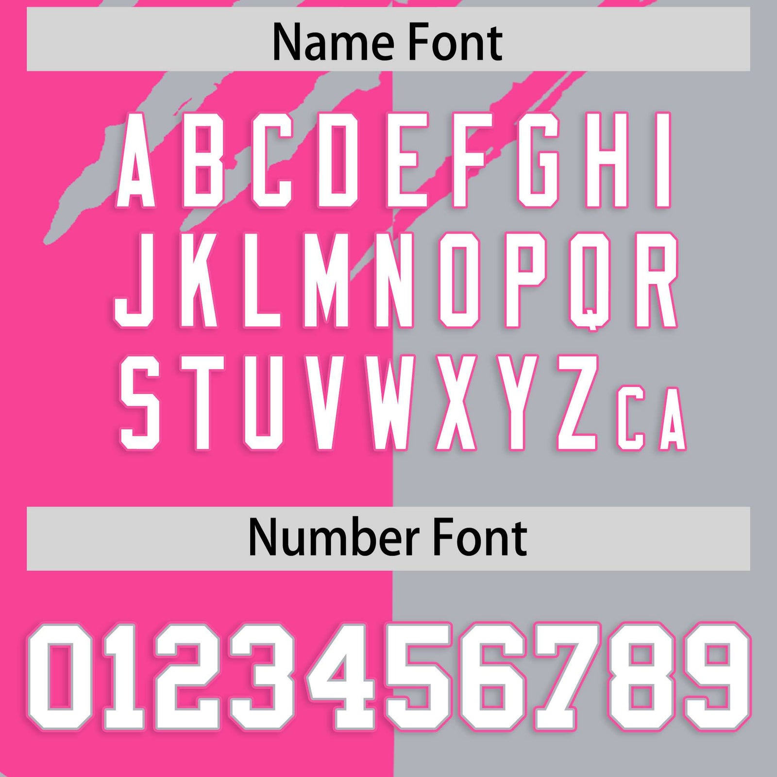 Custom Pink Gray Split Tiger Claw Scratch Pattern Baseball Jersey