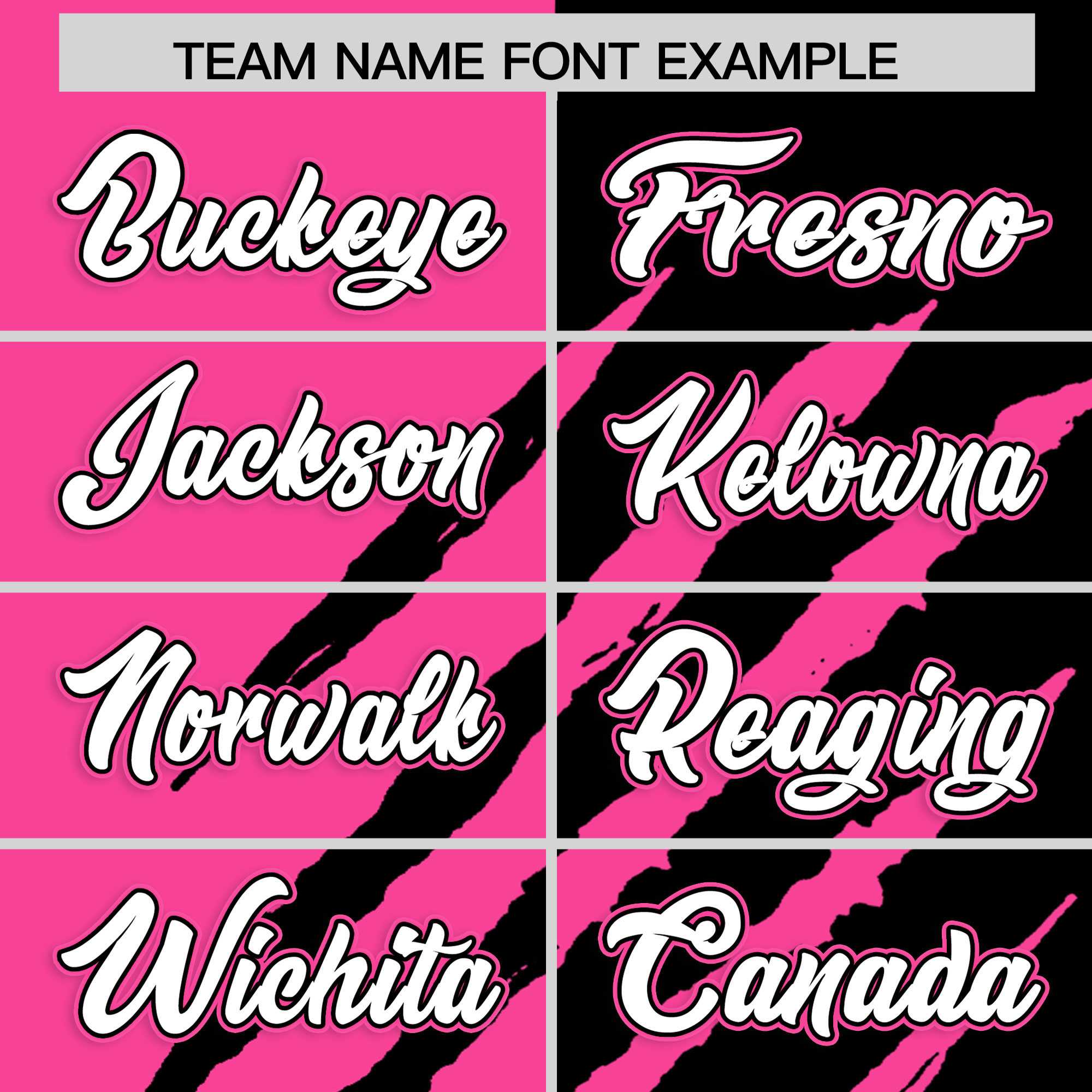 Custom Pink Black Split Tiger Claw Scratch Pattern Baseball Jersey