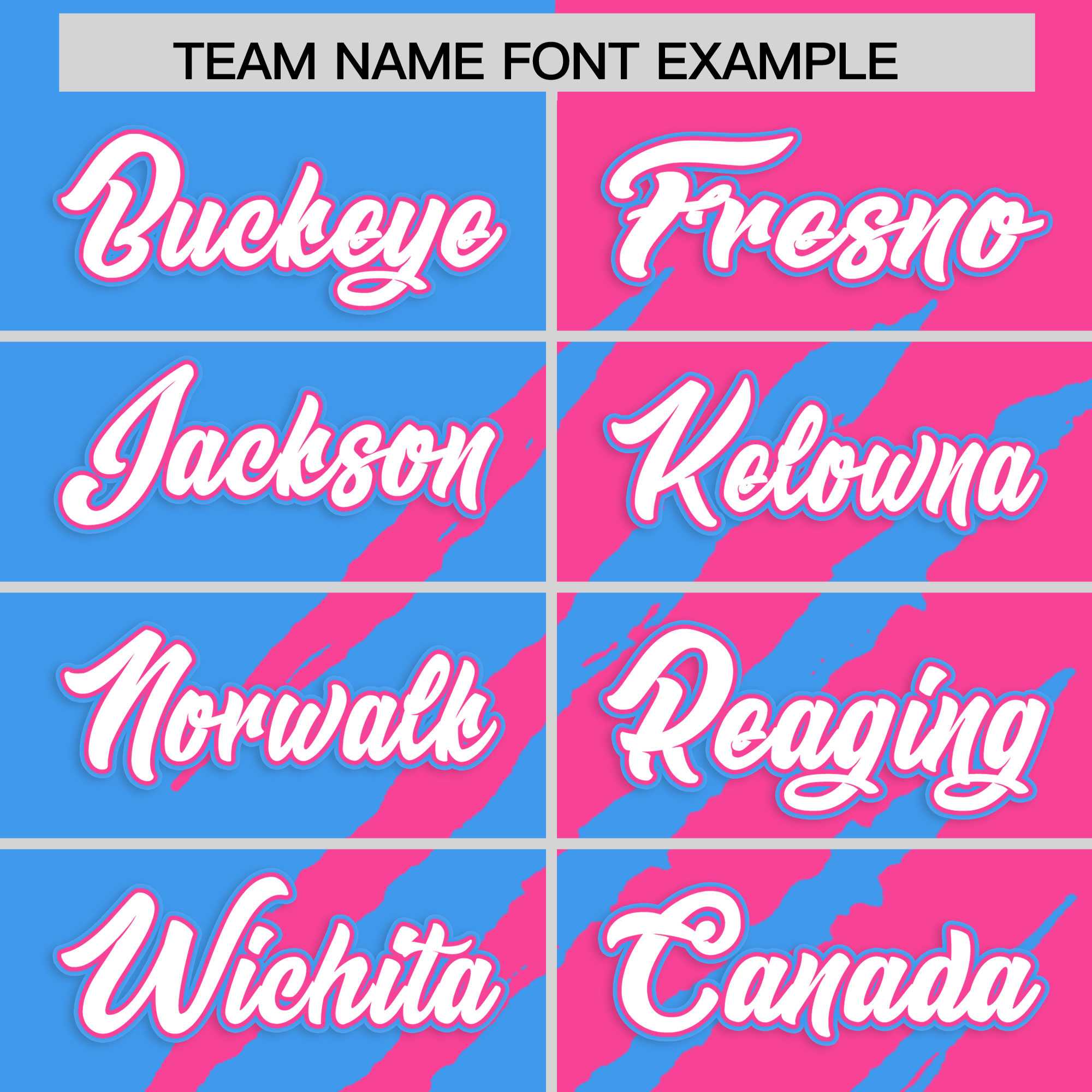 Custom Powder Blue Pink Split Tiger Claw Scratch Pattern Baseball Jersey