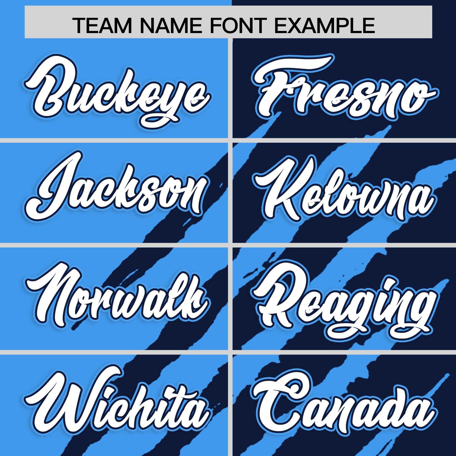 Custom Powder Blue Navy Split Tiger Claw Scratch Pattern Baseball Jersey