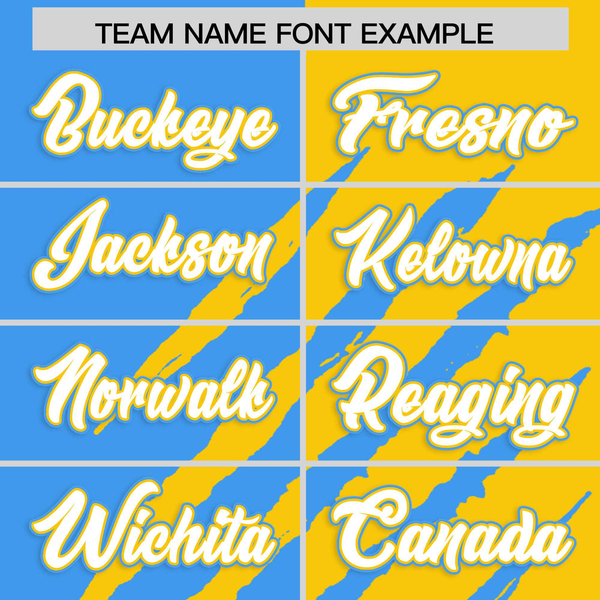 Custom Powder Blue Gold Split Tiger Claw Scratch Pattern Baseball Jersey