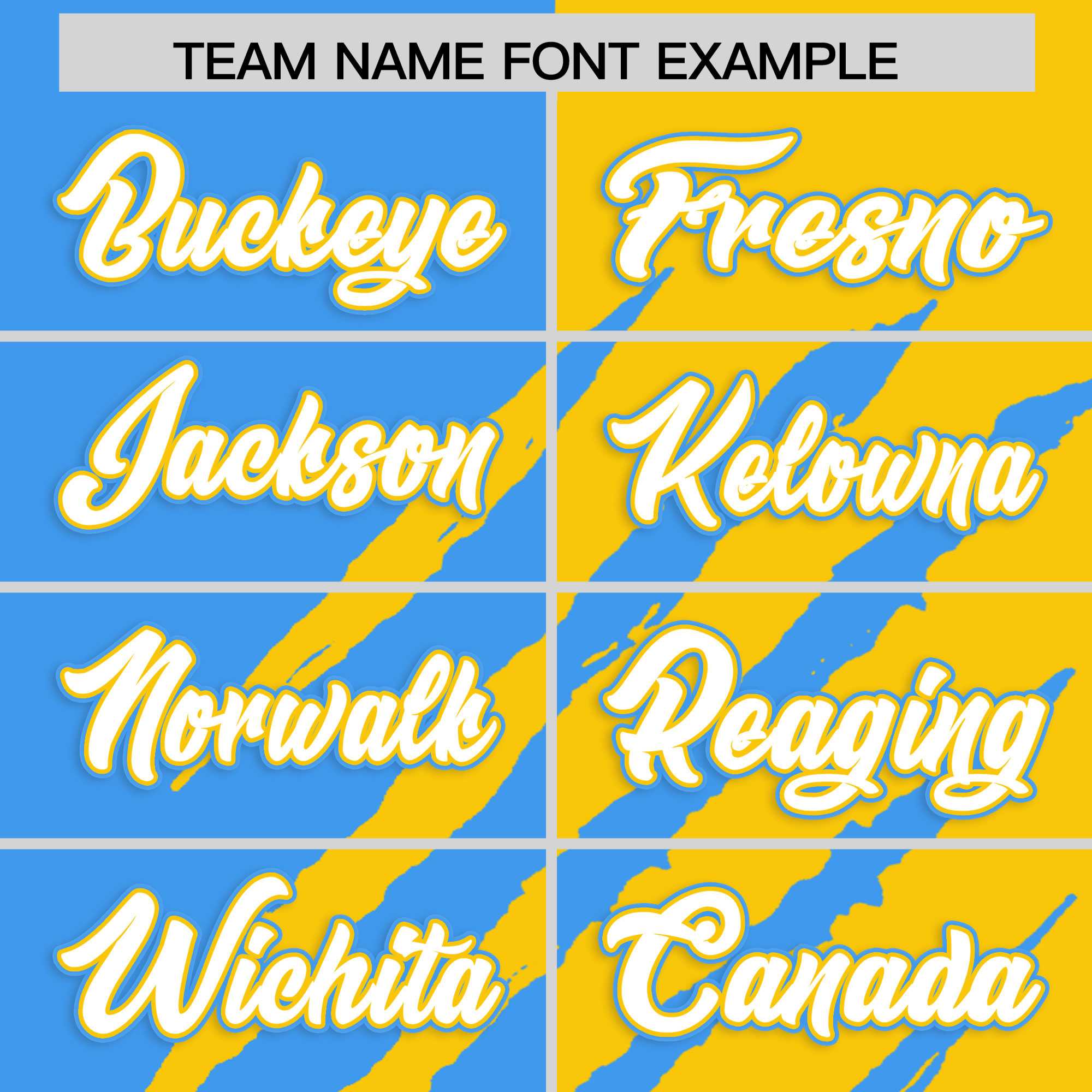 Custom Powder Blue Gold Split Tiger Claw Scratch Pattern Baseball Jersey