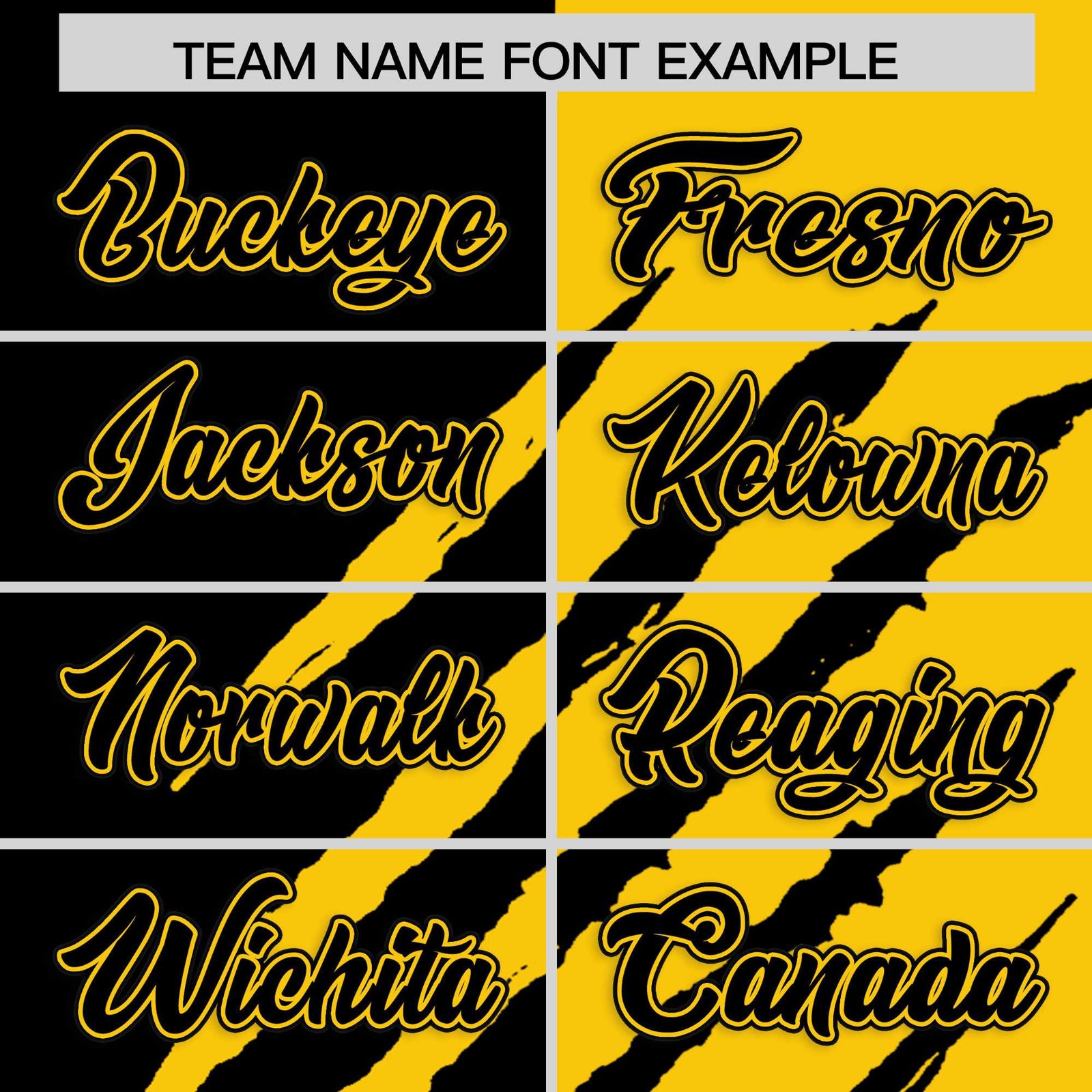 Custom Black Gold Split Tiger Claw Scratch Pattern Baseball Jersey