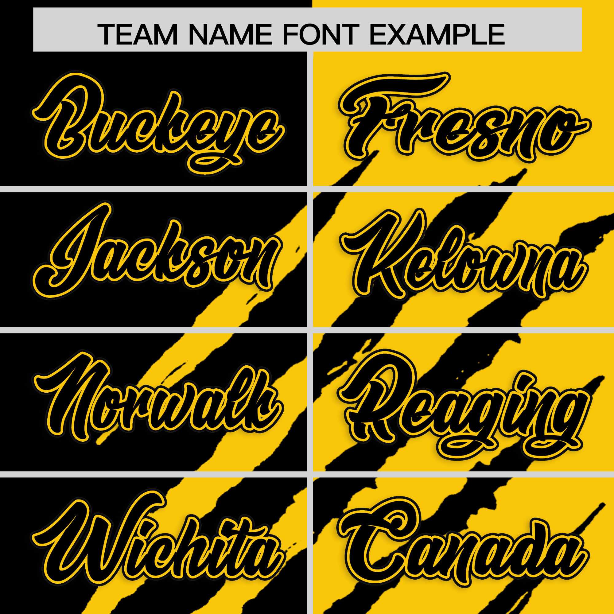 Custom Black Gold Split Tiger Claw Scratch Pattern Baseball Jersey