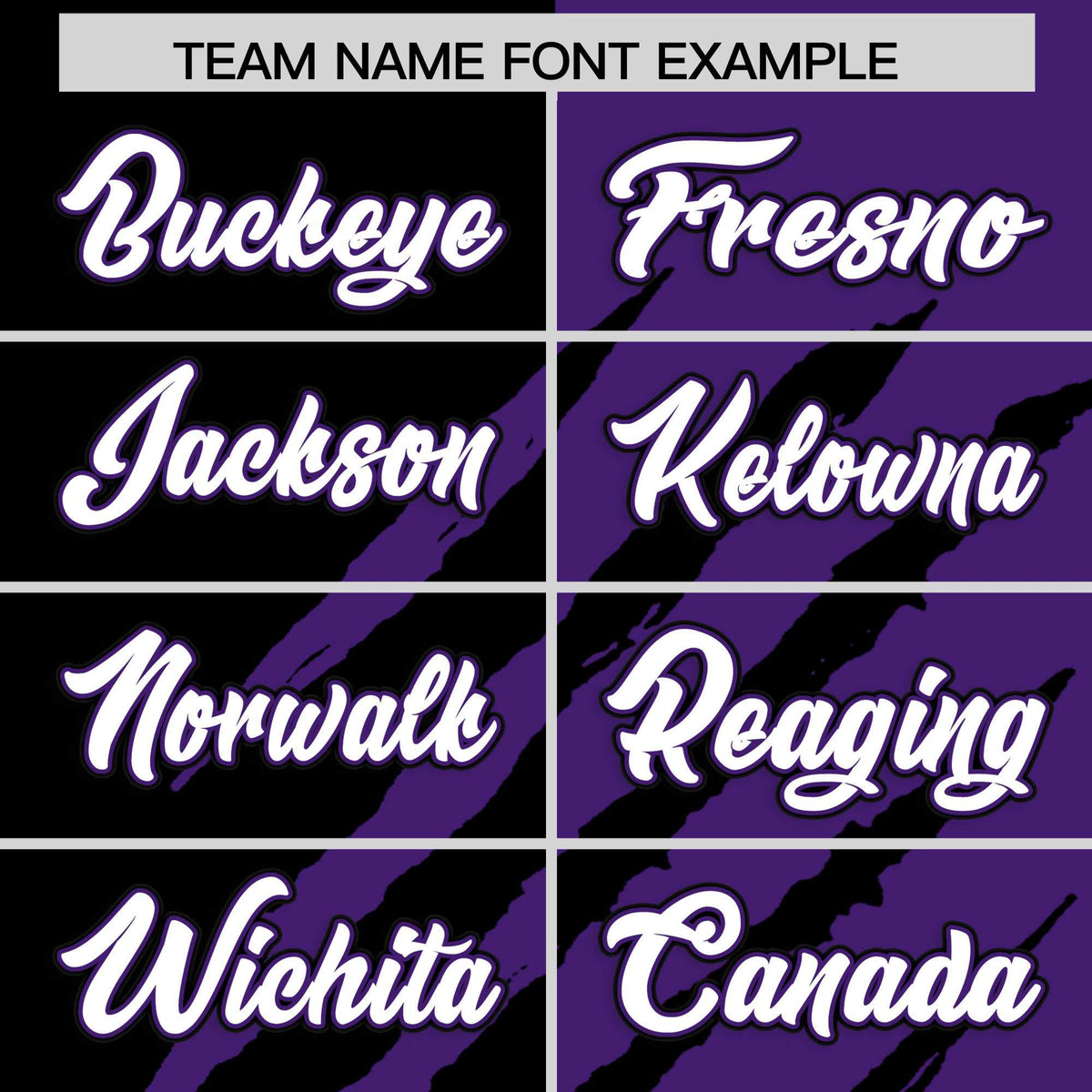 Custom Black Purple Split Tiger Claw Scratch Pattern Baseball Jersey