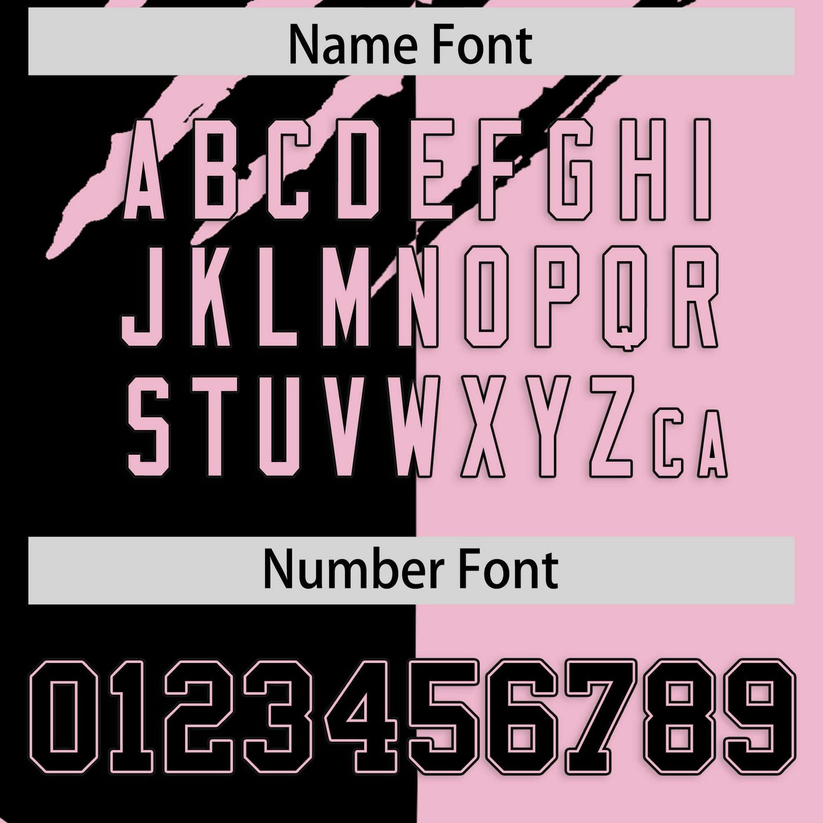 Custom Black Light Pink Split Tiger Claw Scratch Pattern Baseball Jersey