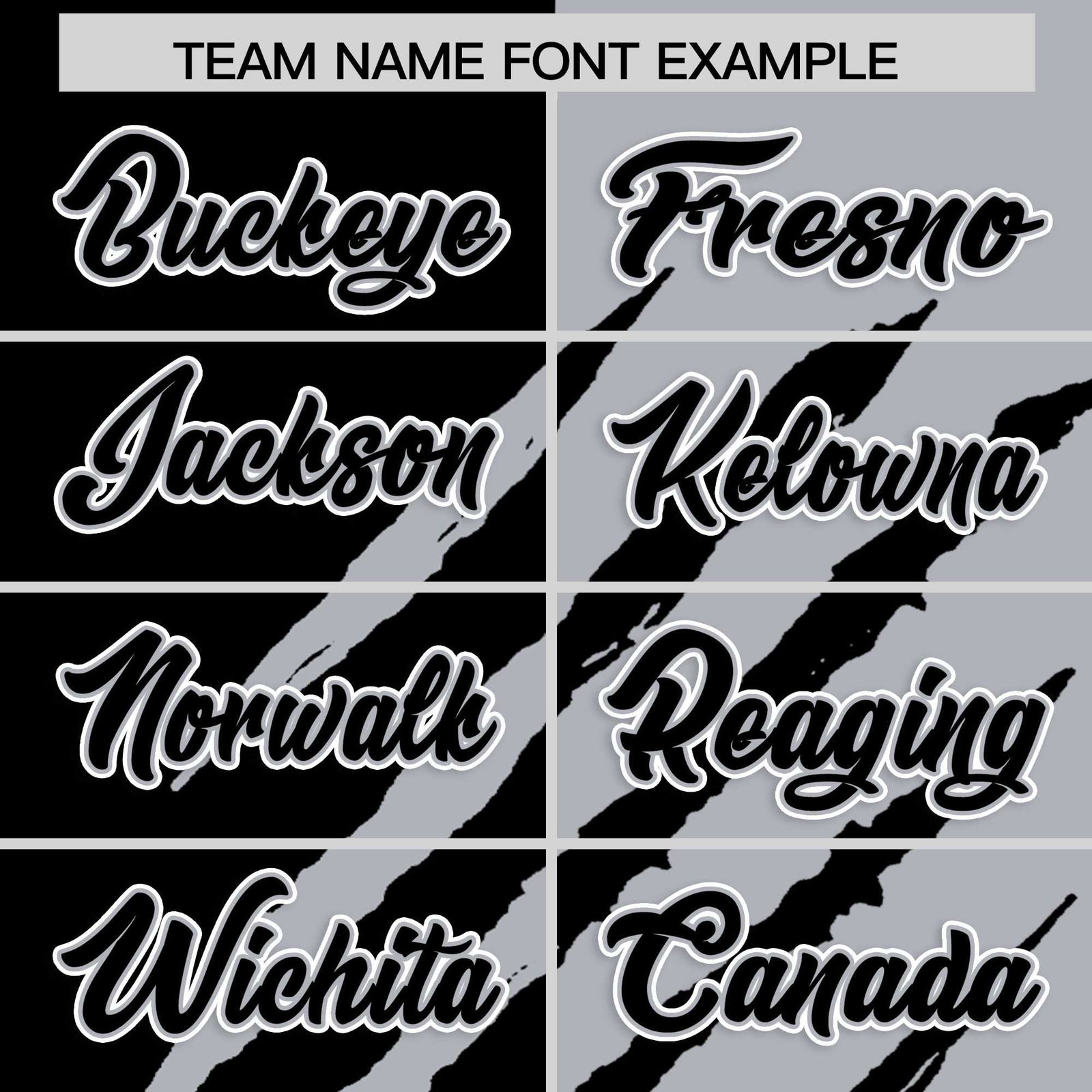 Custom Black Gray Split Tiger Claw Scratch Pattern Baseball Jersey