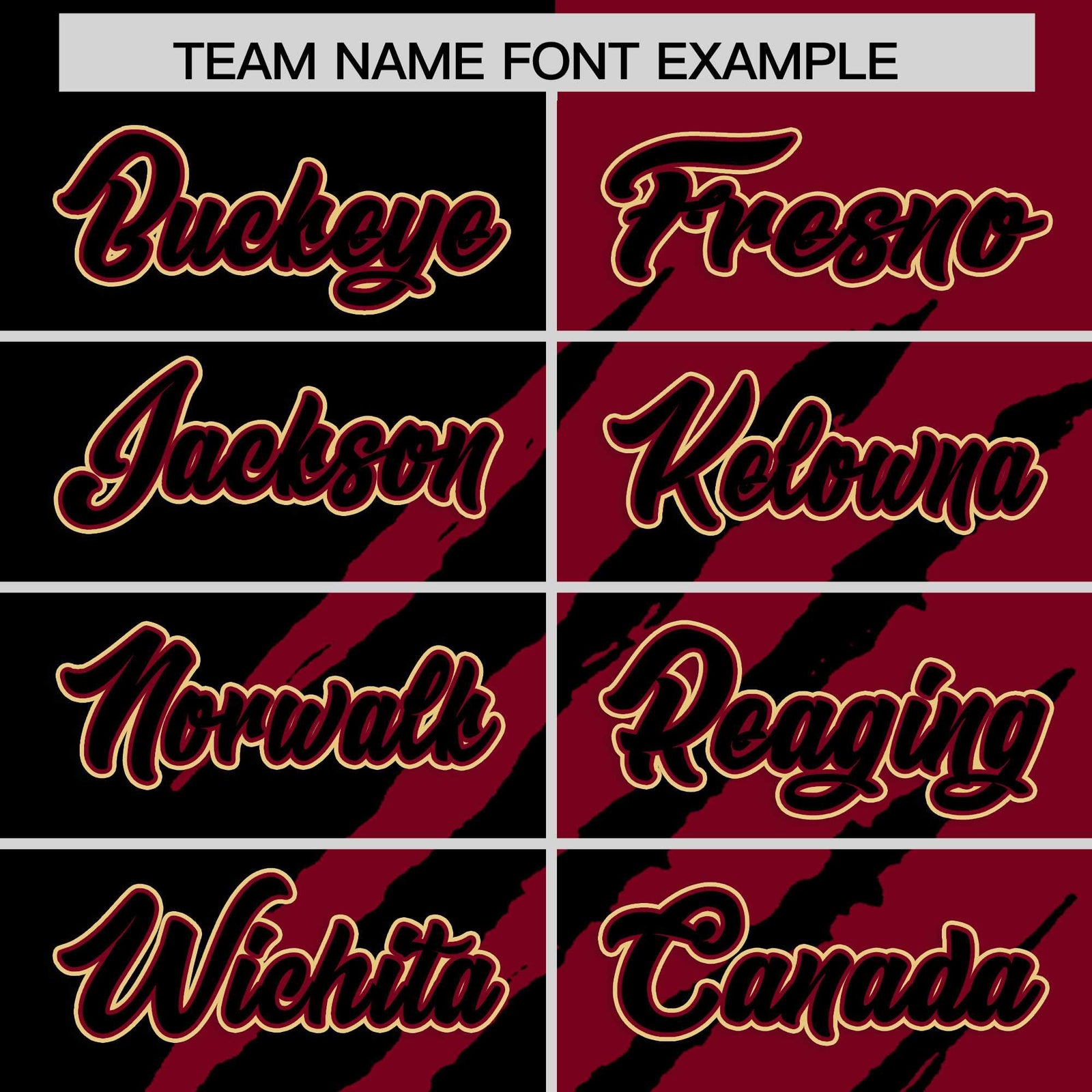 Custom Black Crimson Split Tiger Claw Scratch Pattern Baseball Jersey