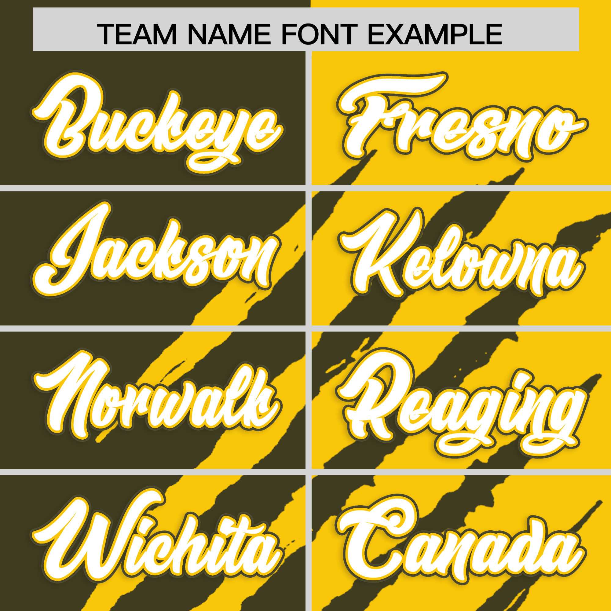 Custom Olive Gold Split Tiger Claw Scratch Pattern Baseball Jersey