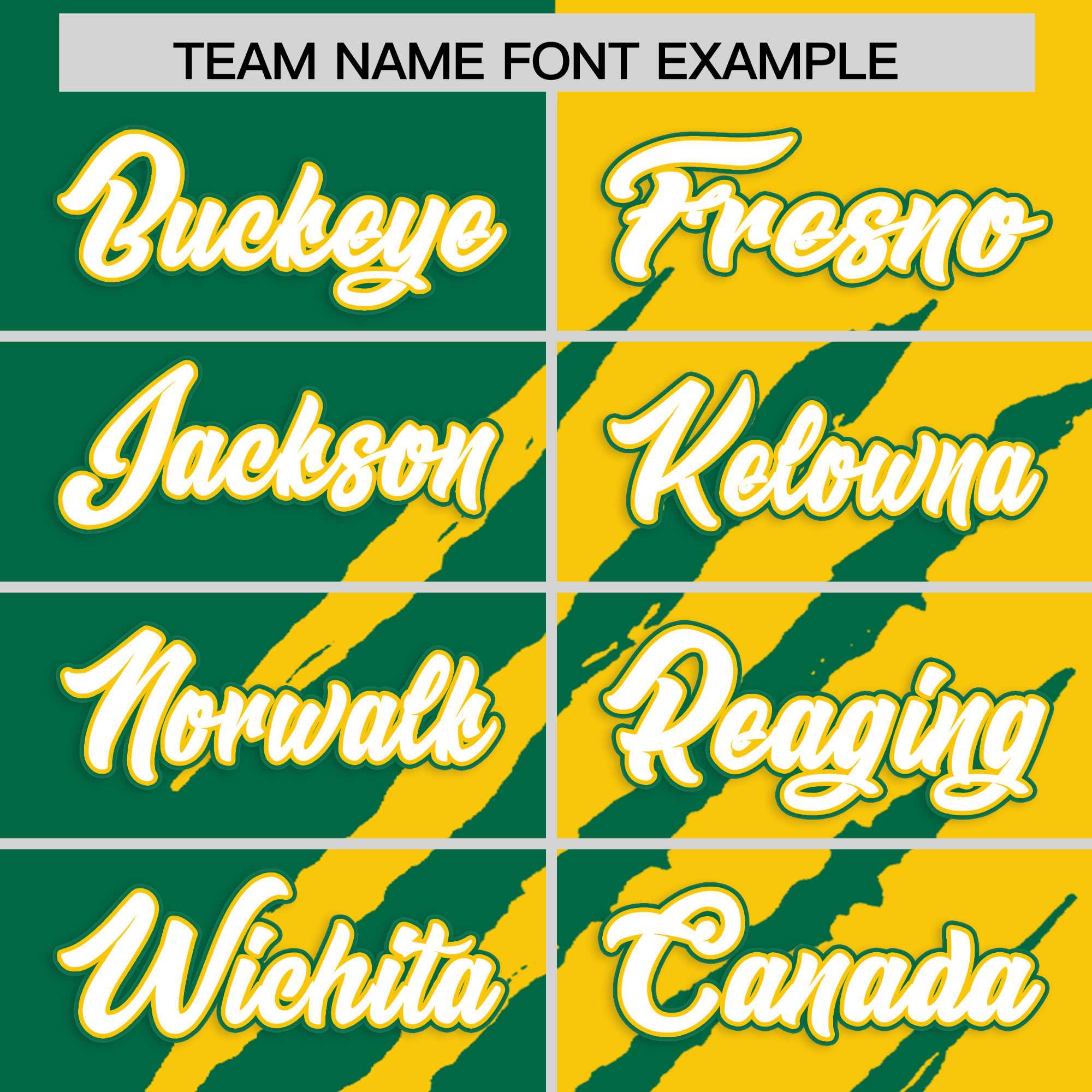 Custom Kelly Green Gold Split Tiger Claw Scratch Pattern Baseball Jersey