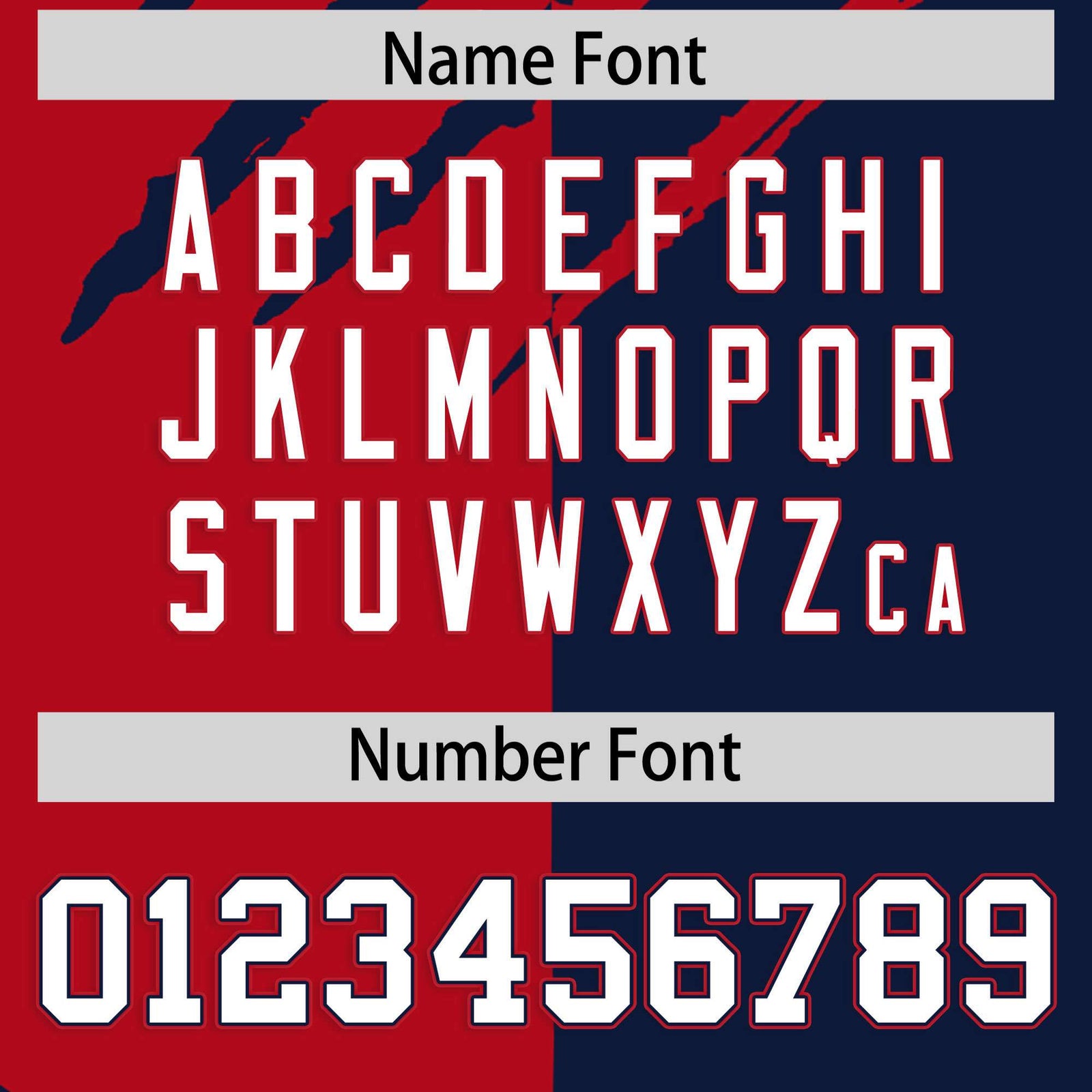 Custom Red Navy Split Tiger Claw Scratch Pattern Baseball Jersey