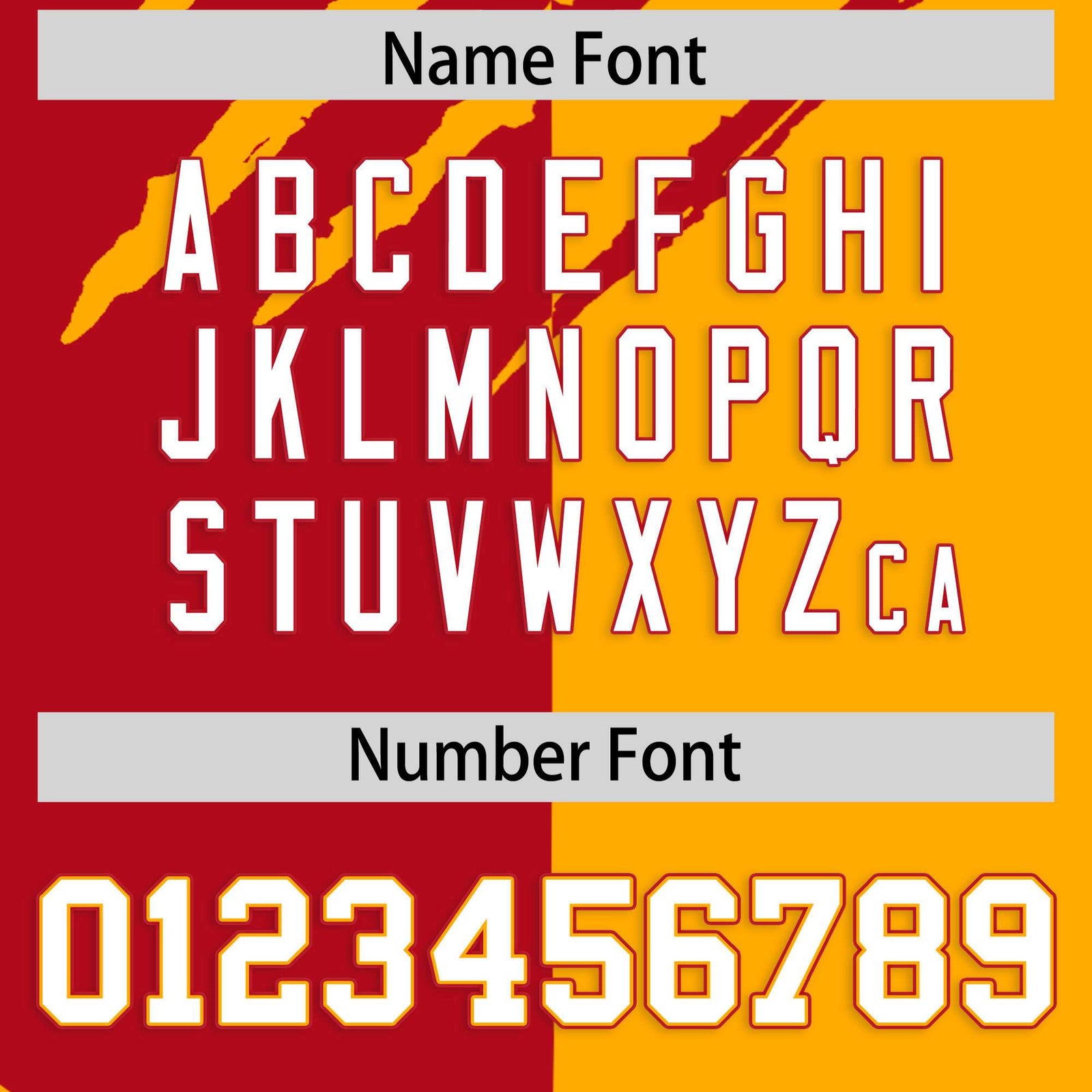 Custom Red Yellow Split Tiger Claw Scratch Pattern Baseball Jersey