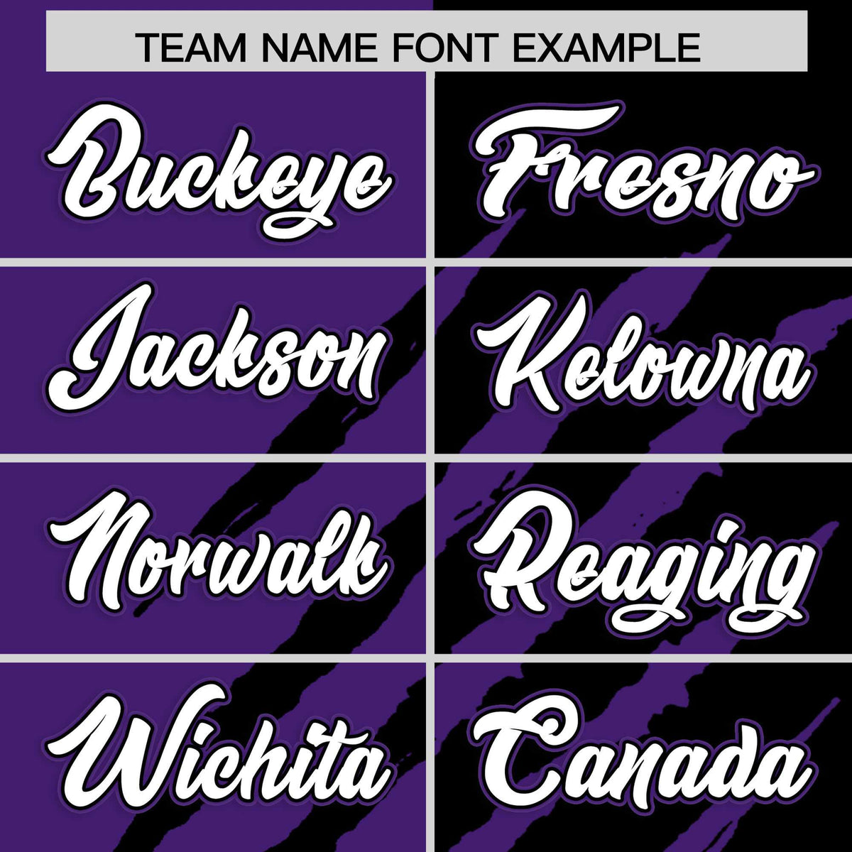 Custom Purple Black Split Tiger Claw Scratch Pattern Baseball Jersey