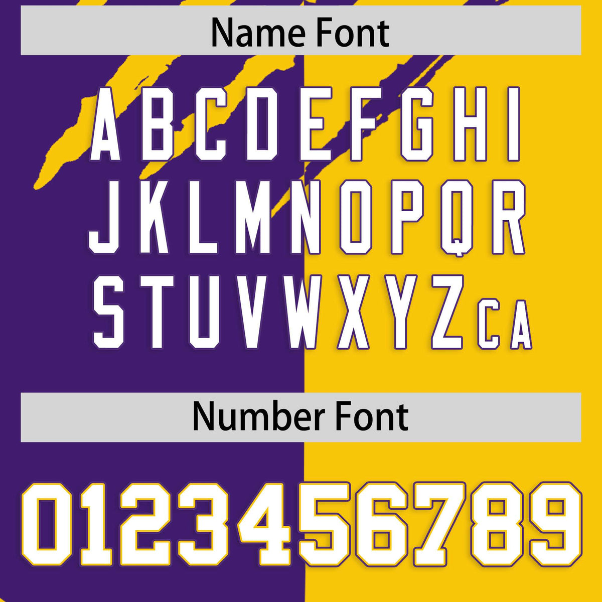 Custom Purple Gold Split Tiger Claw Scratch Pattern Baseball Jersey