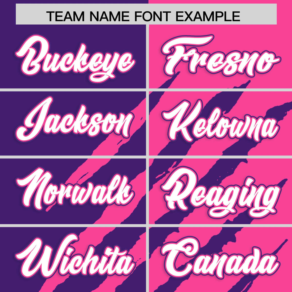 Custom Purple Pink Split Tiger Claw Scratch Pattern Baseball Jersey