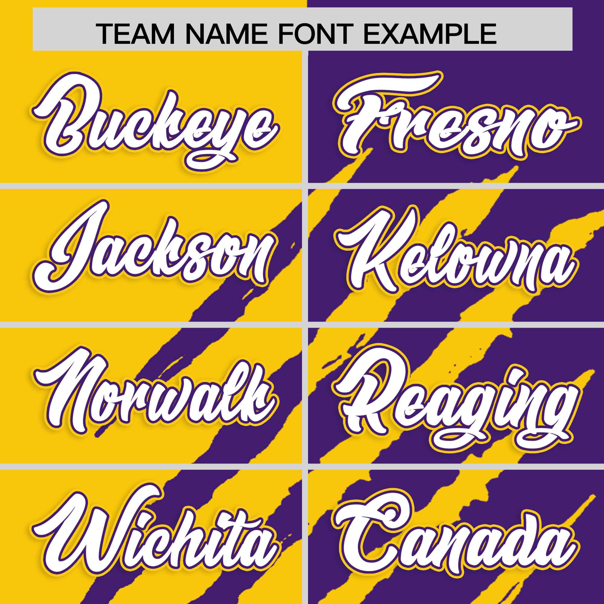 Custom Gold Purple Split Tiger Claw Scratch Pattern Baseball Jersey