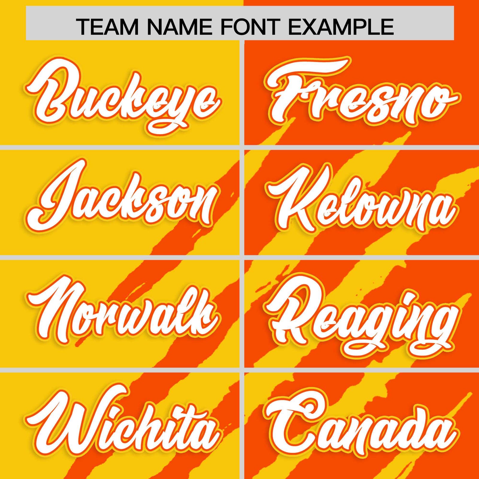 Custom Gold Orange Split Tiger Claw Scratch Pattern Baseball Jersey