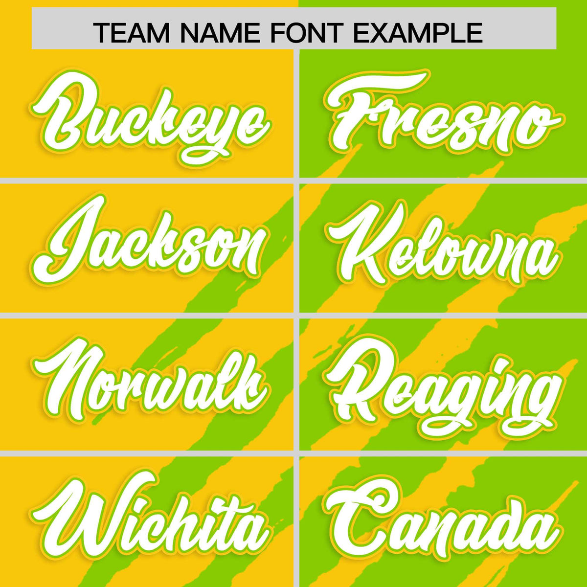 Custom Gold Neon Green Split Tiger Claw Scratch Pattern Baseball Jersey