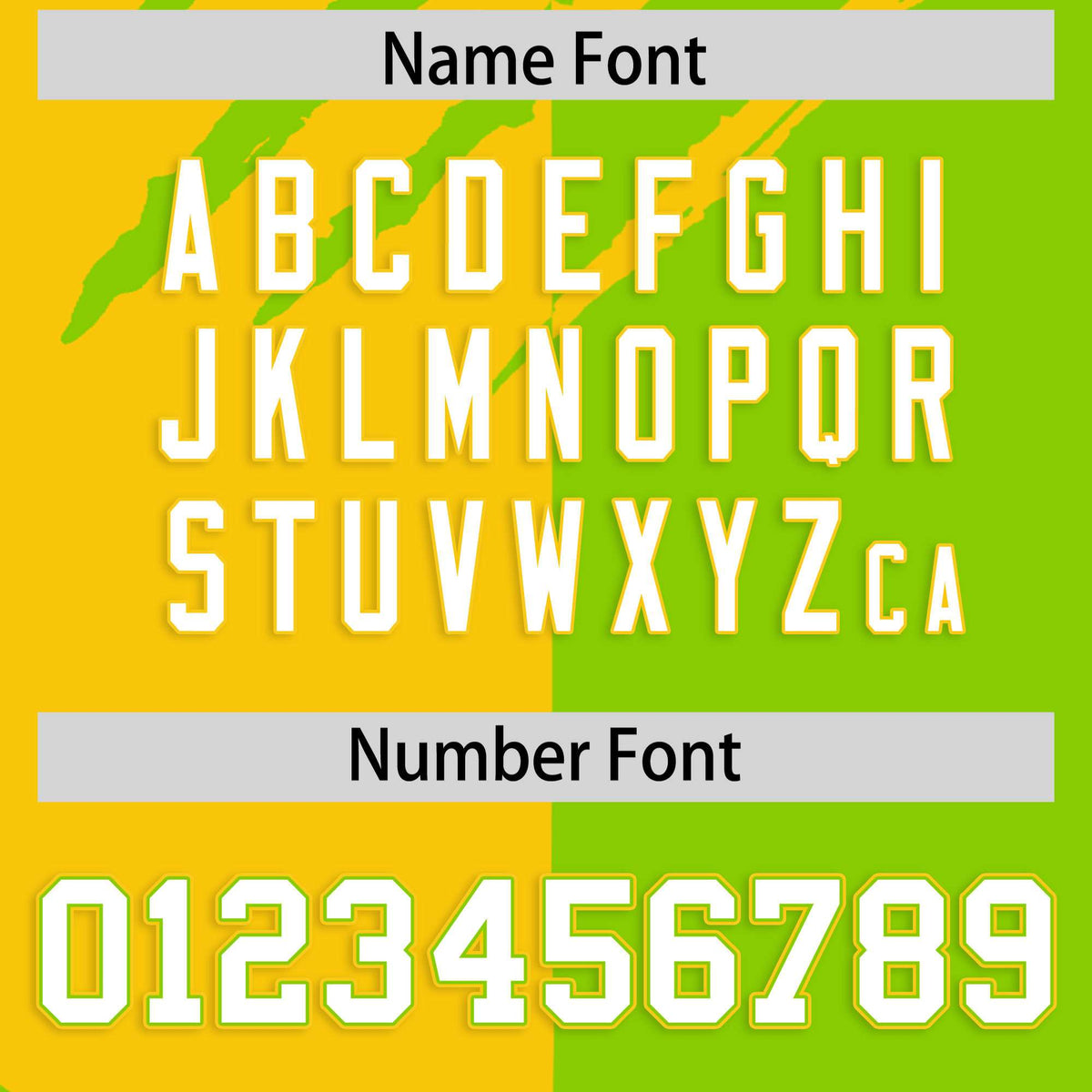 Custom Gold Neon Green Split Tiger Claw Scratch Pattern Baseball Jersey