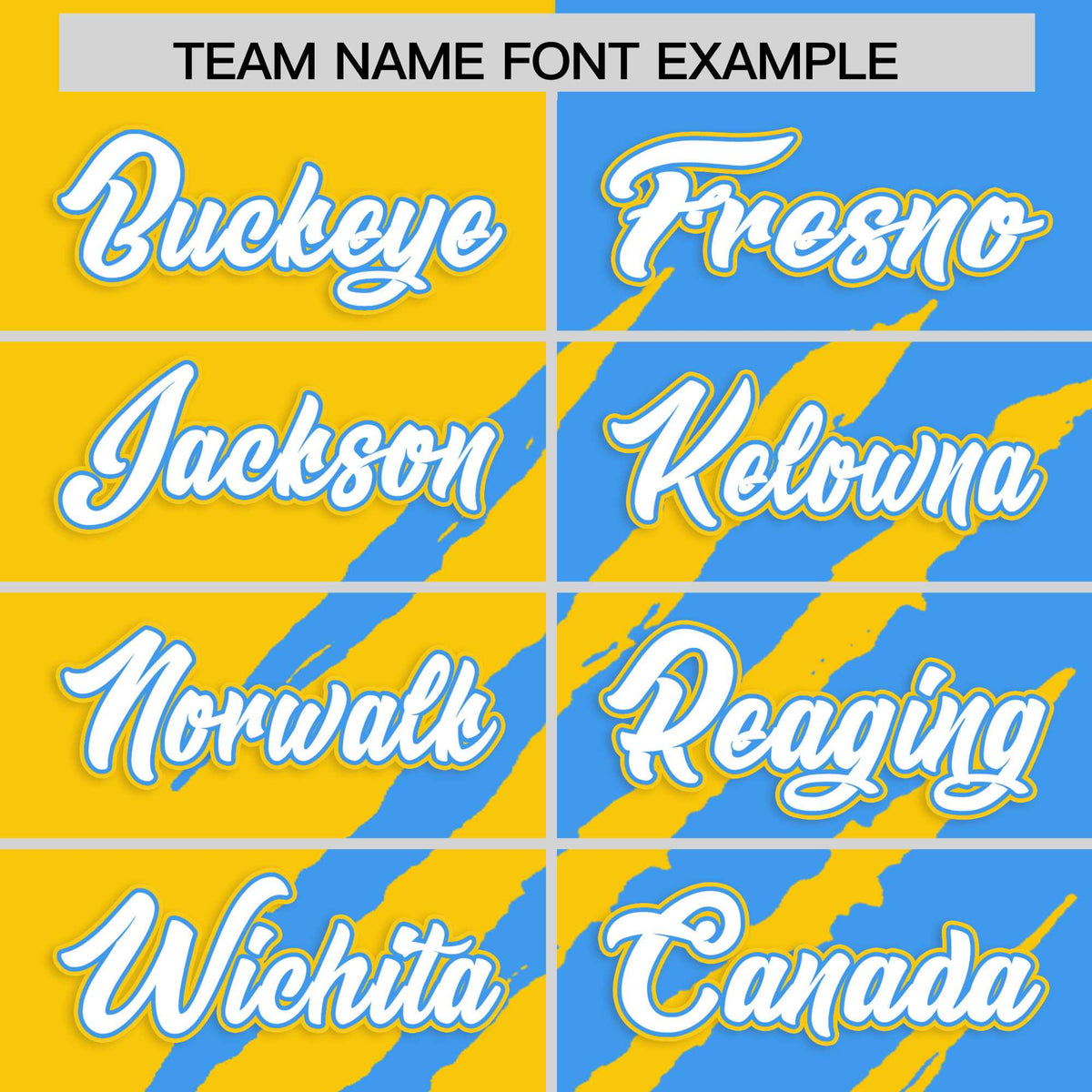 Custom Gold Powder Blue Split Tiger Claw Scratch Pattern Baseball Jersey