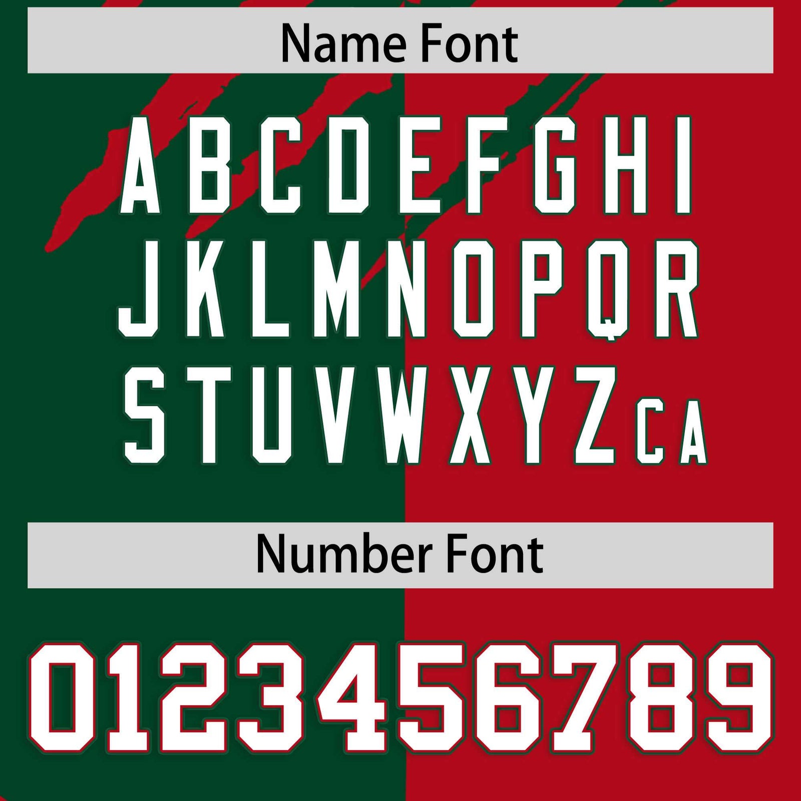 Custom Green Red Split Tiger Claw Scratch Pattern Baseball Jersey