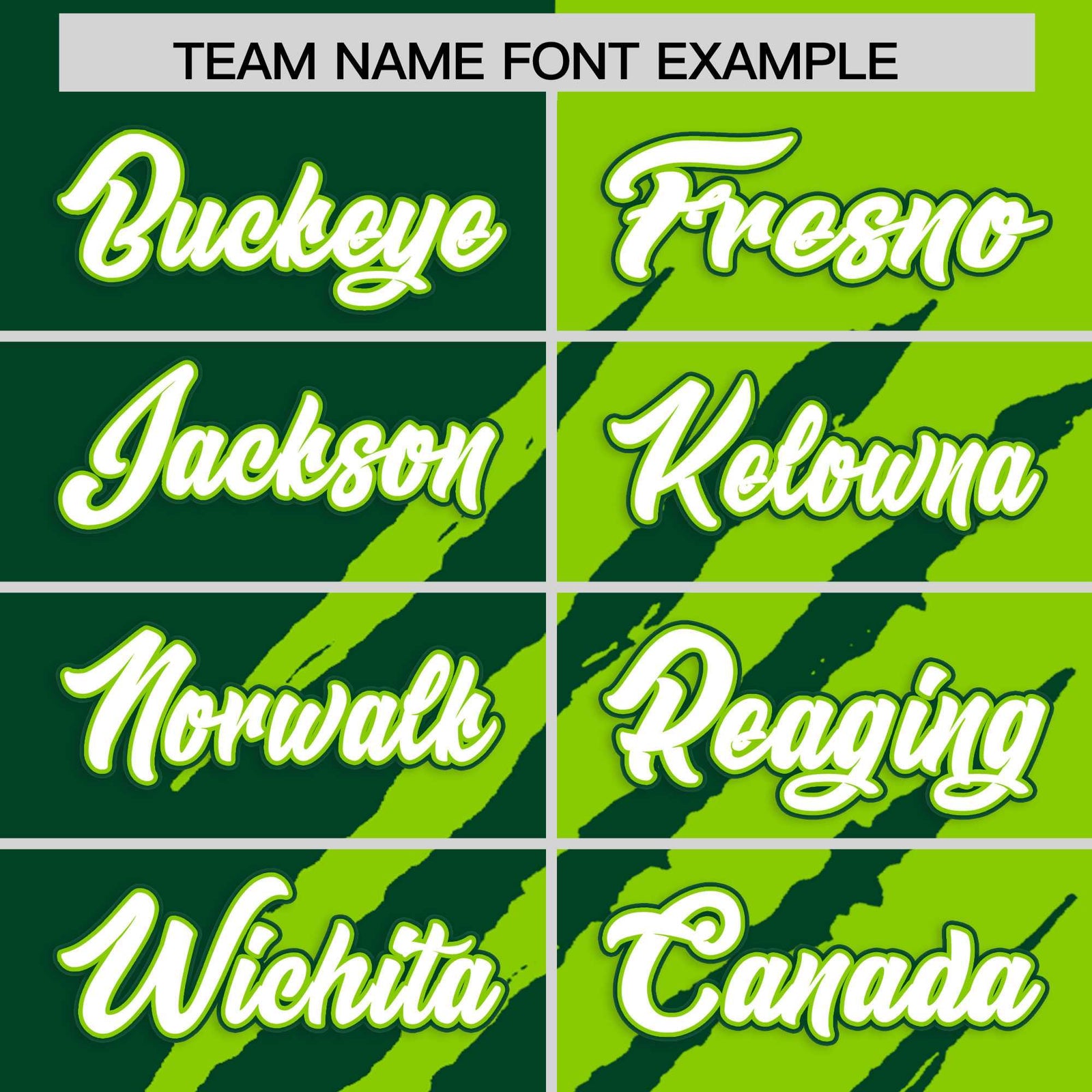 Custom Green Neon Green Split Tiger Claw Scratch Pattern Baseball Jersey