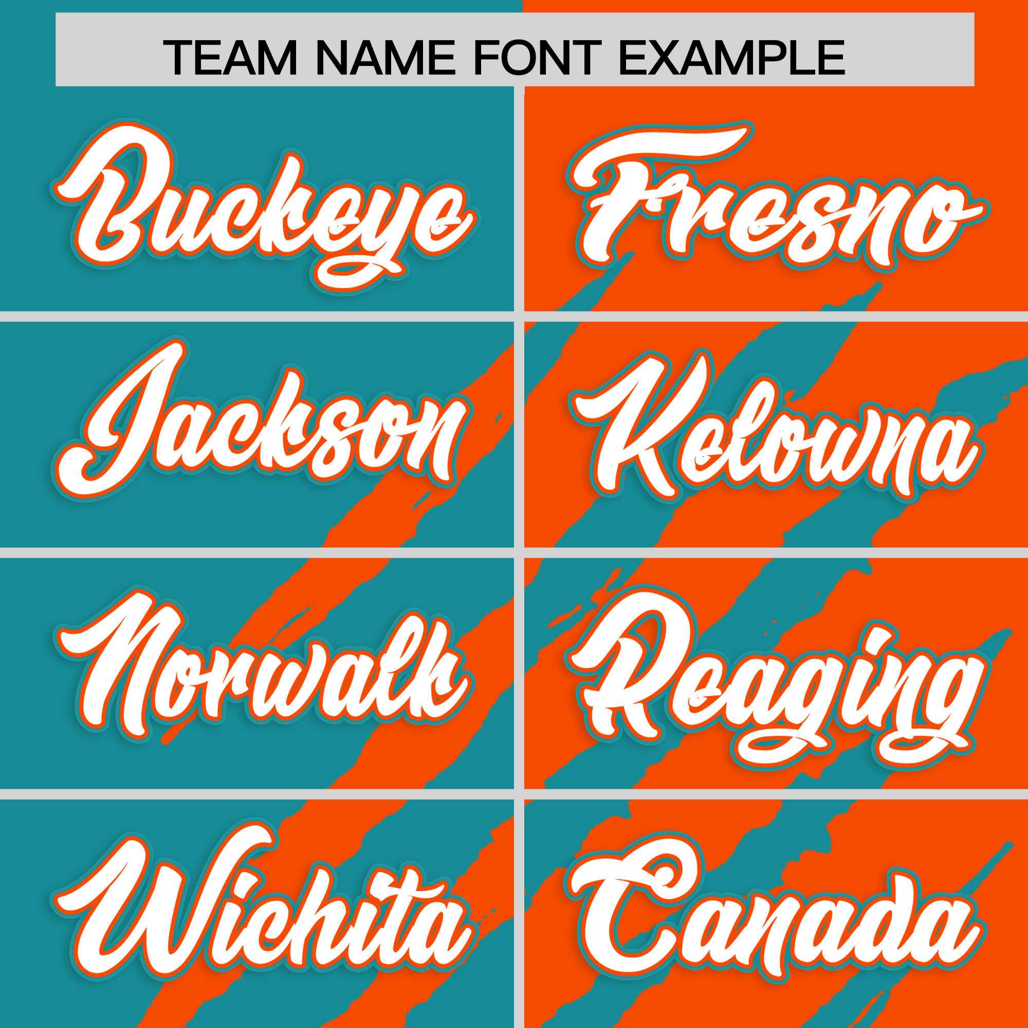 Custom Aqua Orange Split Tiger Claw Scratch Pattern Baseball Jersey