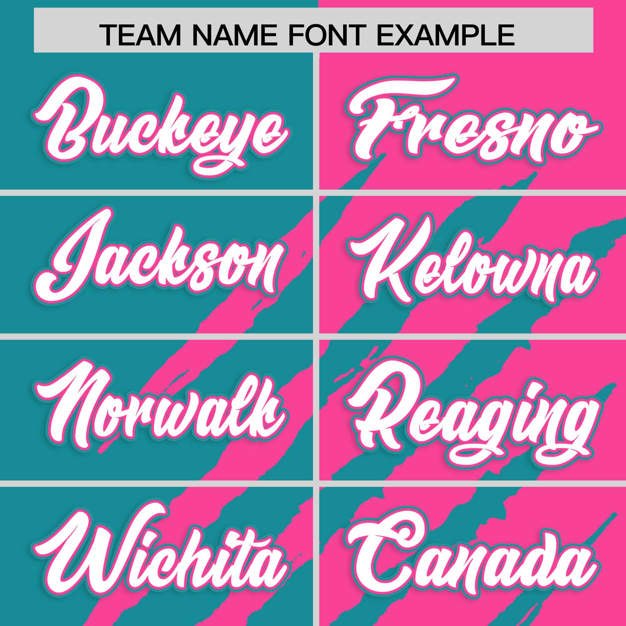 Custom Aqua Pink Split Tiger Claw Scratch Pattern Baseball Jersey