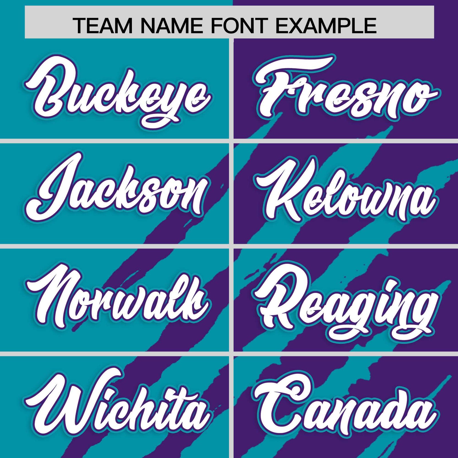 Custom Aqua Purple Split Tiger Claw Scratch Pattern Baseball Jersey