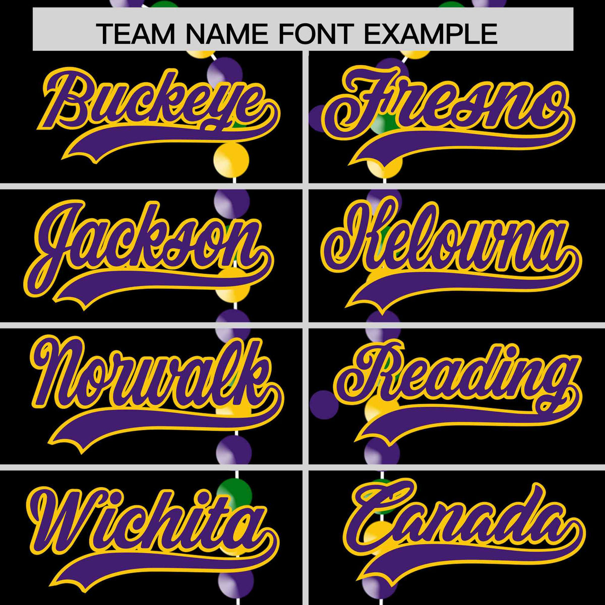 Custom Black Purple Gold Personalization Graffiti Mardi Gras Authentic Baseball Jersey| KXKSHOP