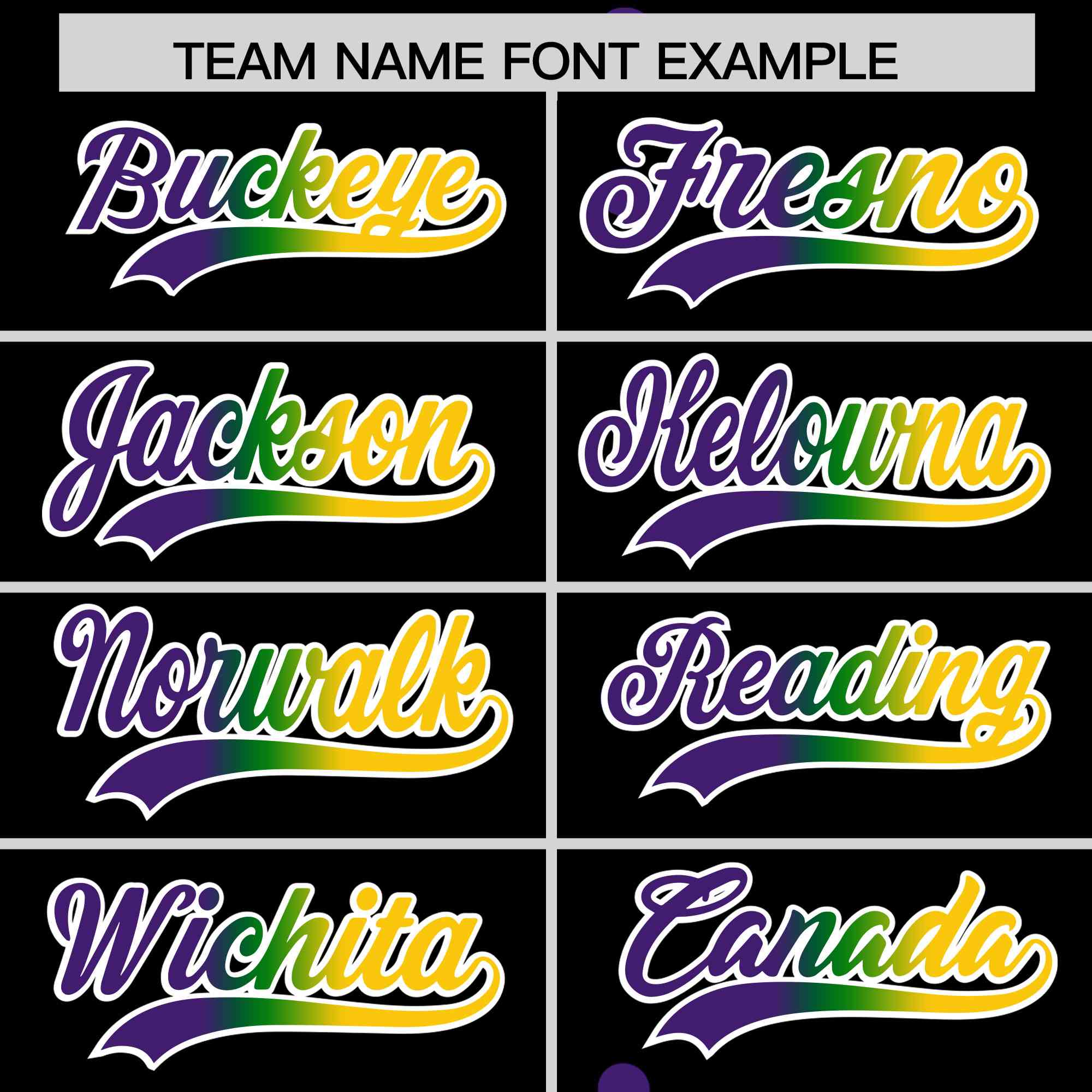 Custom Black Purple Kelly Green Gold Personalization Gradient Mardi Gras Authentic Baseball Jersey| KXKSHOP