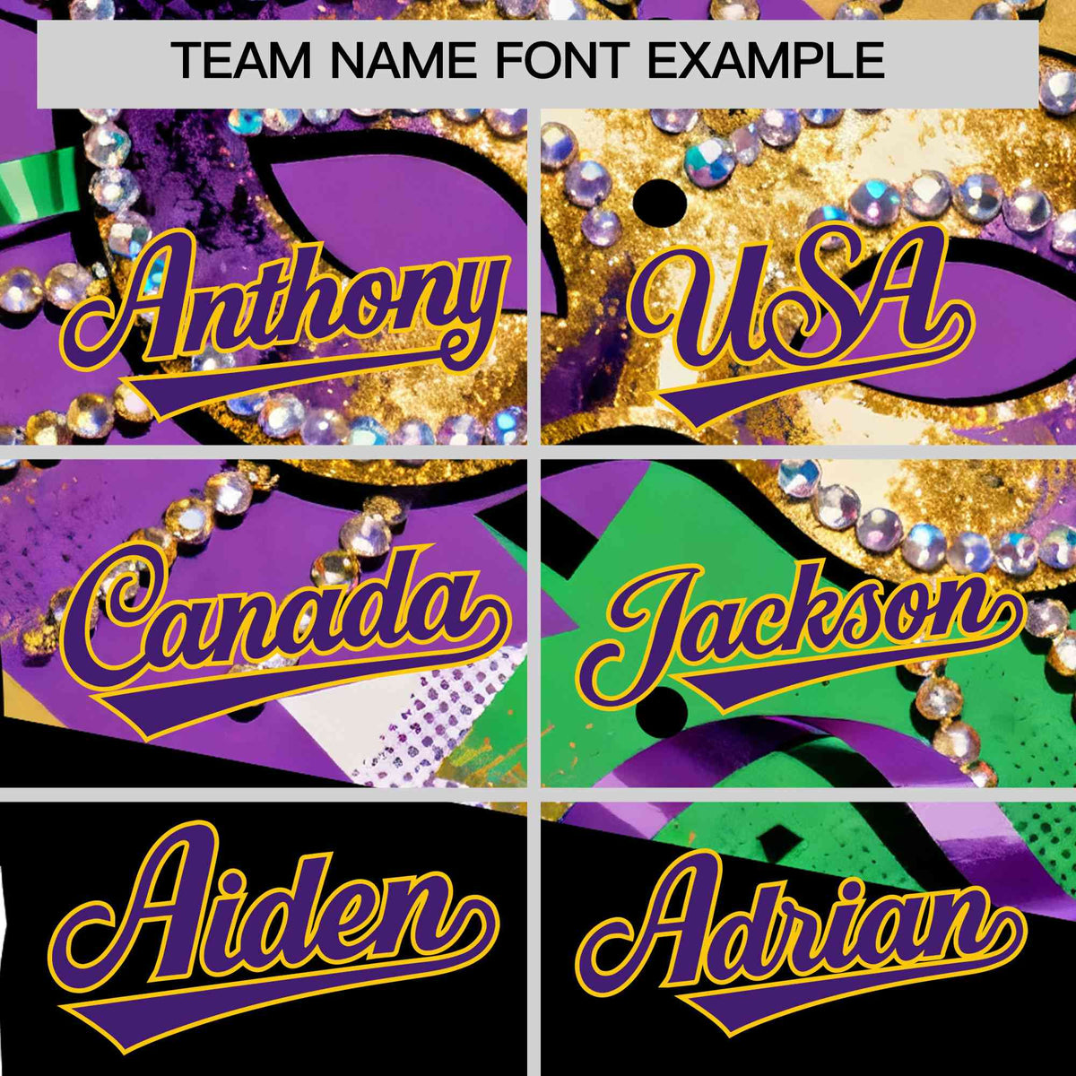Custom Black Gold Purple Personalization Mardi Gras Authentic Baseball Jersey| KXKSHOP