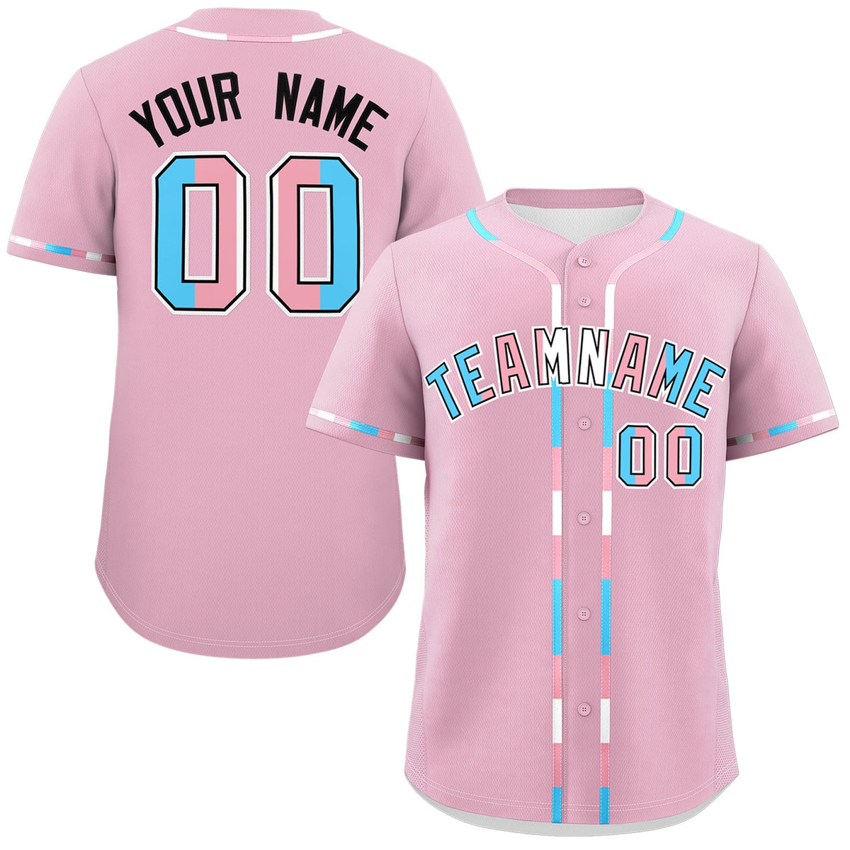 Custom Light Pink Transgender For Pride Month Classic Style Baseball Jersey| KXKSHOP