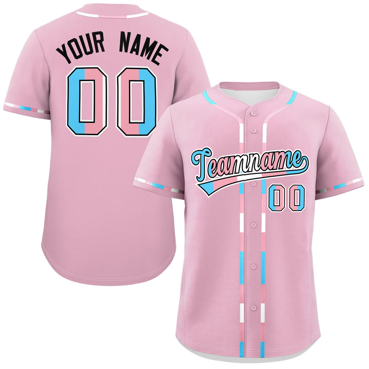 Custom Light Pink Transgender For Pride Month Classic Style Baseball Jersey| KXKSHOP