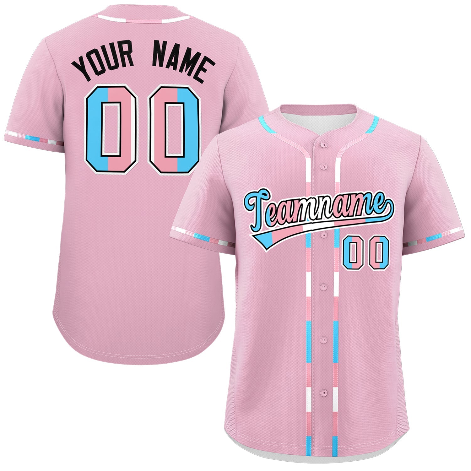 Custom Light Pink Transgender For Pride Month Classic Style Baseball Jersey| KXKSHOP