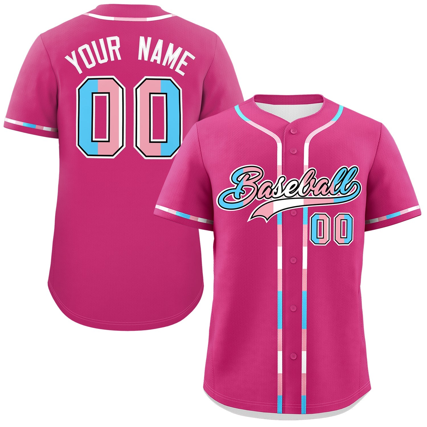 Custom Rose Red Transgender For Pride Month Classic Style Baseball Jersey| KXKSHOP