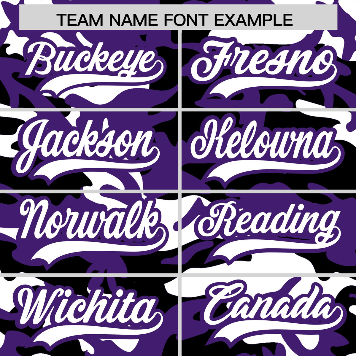 Custom Purple Black White Camo Gradient Fashion Baseball Jersey | Perfect for Training,Sublimation Printed &amp; Stitched,Add Name and Numbern,Perfect for Teams | KXKSHOP