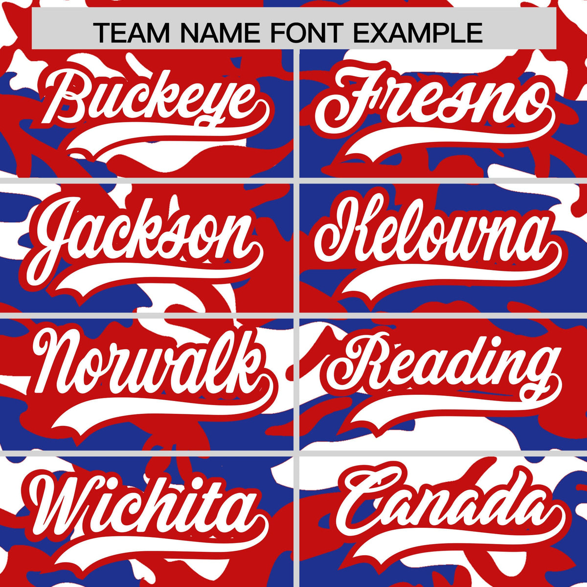 Custom Red Royal Blue White Camo Gradient Fashion Baseball Jersey | Perfect for Training,Sublimation Printed &amp; Stitched,Add Name and Numbern,Perfect for Teams | KXKSHOP