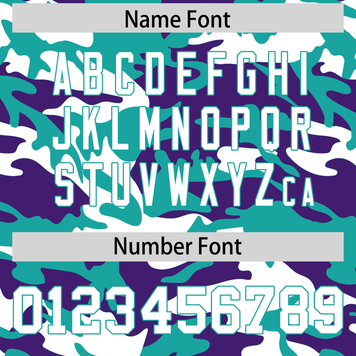 Custom Aqua Purple White Camo Gradient Fashion Baseball Jersey