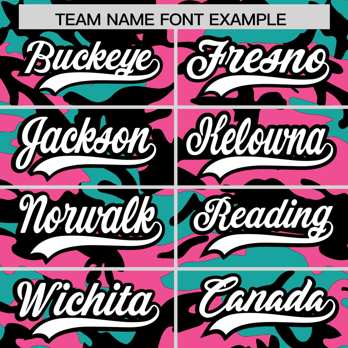 Custom Aqua Pink Black Camo Gradient Fashion Baseball Jersey | Perfect for Training,Sublimation Printed & Stitched,Add Name and Numbern,Perfect for Teams | KXKSHOP