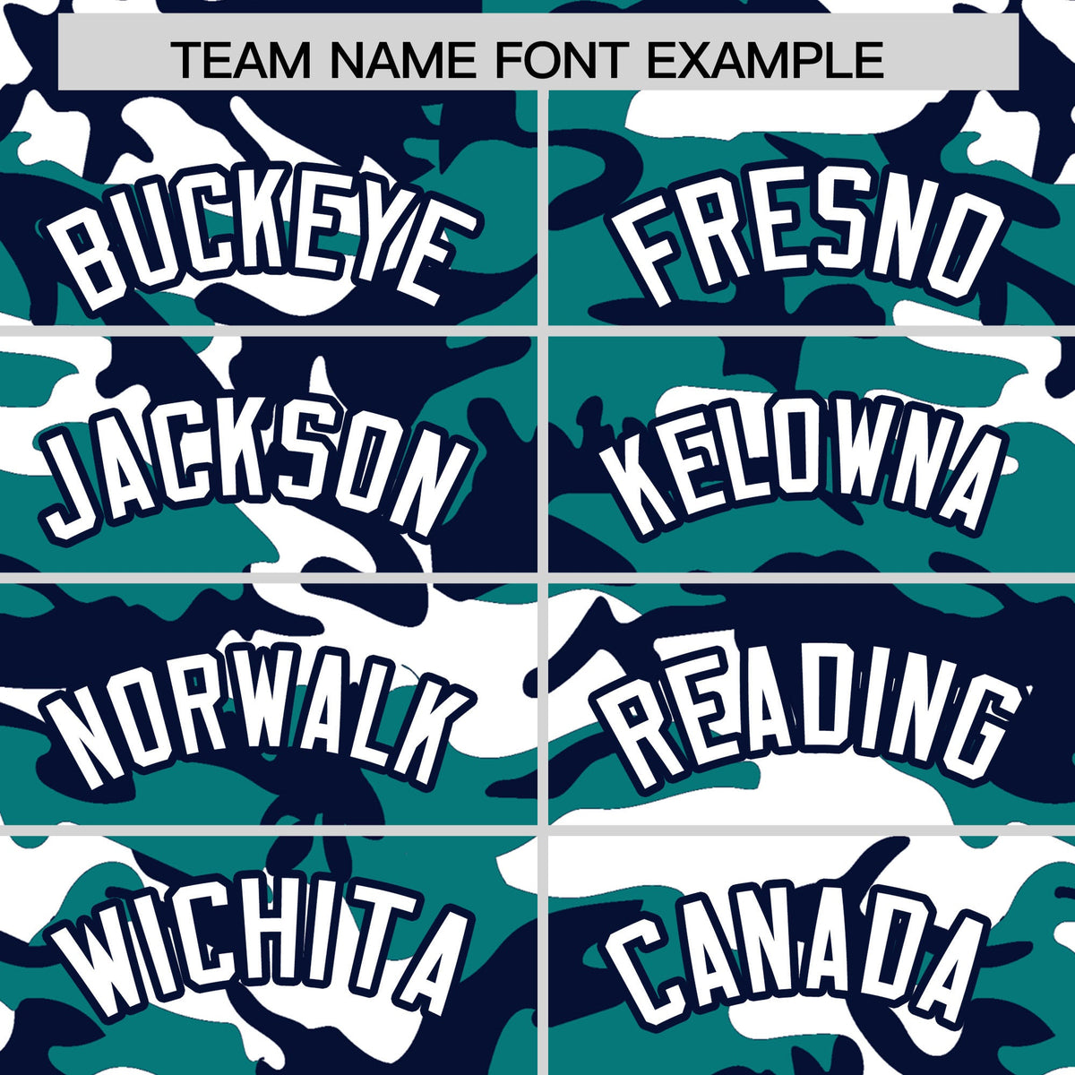 Custom Teal Navy White Camo Gradient Fashion Baseball Jersey | Perfect for Training,Sublimation Printed &amp; Stitched,Add Name and Numbern,Perfect for Teams | KXKSHOP