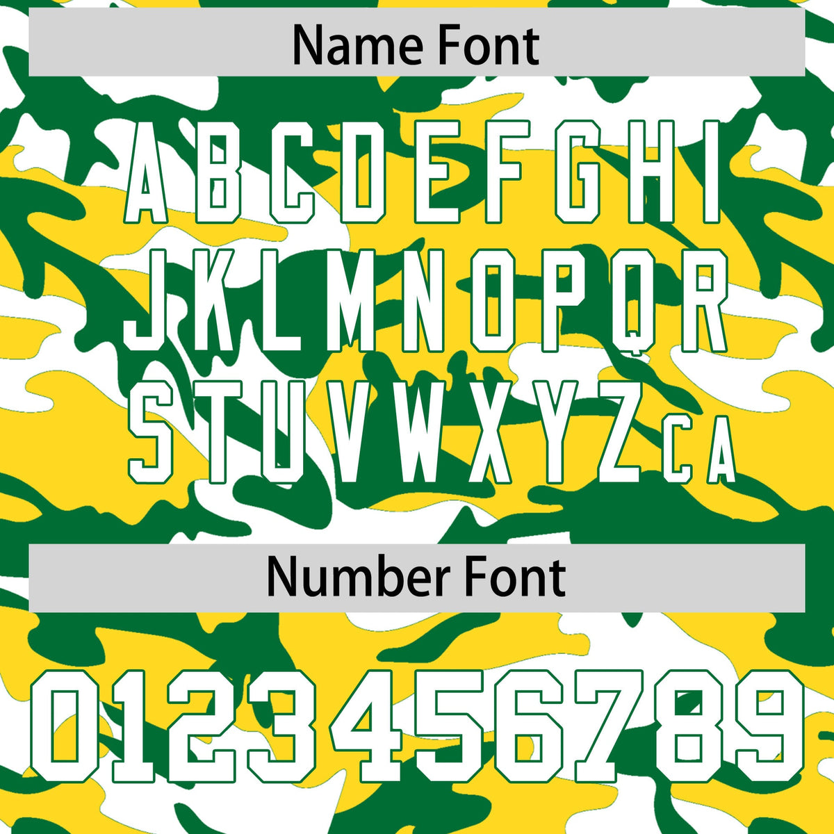 Custom Gold Kelly Green White Camo Gradient Fashion Baseball Jersey | Perfect for Training,Sublimation Printed &amp; Stitched,Add Name and Numbern,Perfect for Teams | KXKSHOP