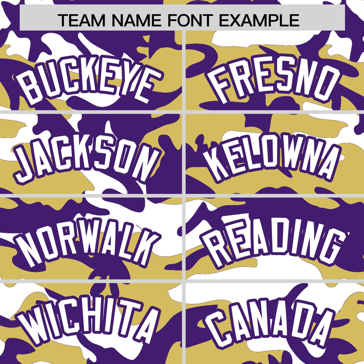 Custom Old Gold Purple White Camo Gradient Fashion Baseball Jersey | Perfect for Training,Sublimation Printed &amp; Stitched,Add Name and Numbern,Perfect for Teams | KXKSHOP