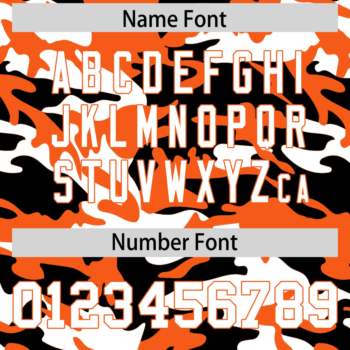 Custom Orange Black White Camo Gradient Fashion Baseball Jersey | Perfect for Training,Sublimation Printed &amp; Stitched,Add Name and Numbern,Perfect for Teams | KXKSHOP