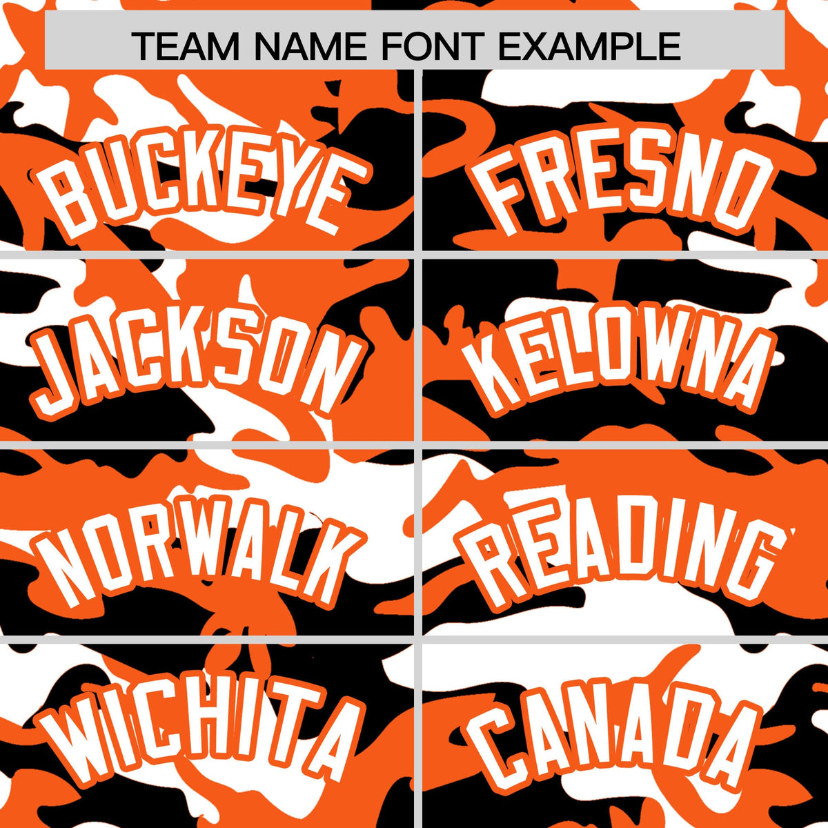 Custom Orange Black White Camo Gradient Fashion Baseball Jersey | Perfect for Training,Sublimation Printed &amp; Stitched,Add Name and Numbern,Perfect for Teams | KXKSHOP