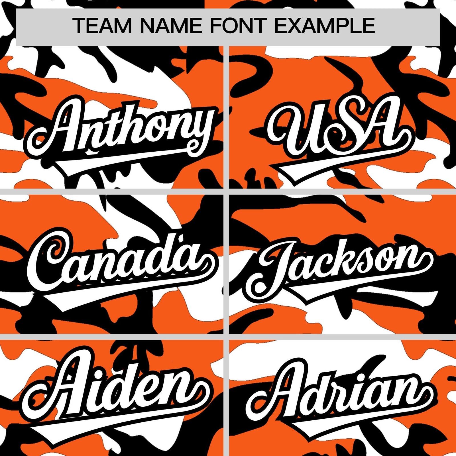 Custom Orange White Black Camo Gradient Fashion Baseball Jersey | Perfect for Training,Sublimation Printed & Stitched,Add Name and Numbern,Perfect for Teams | KXKSHOP
