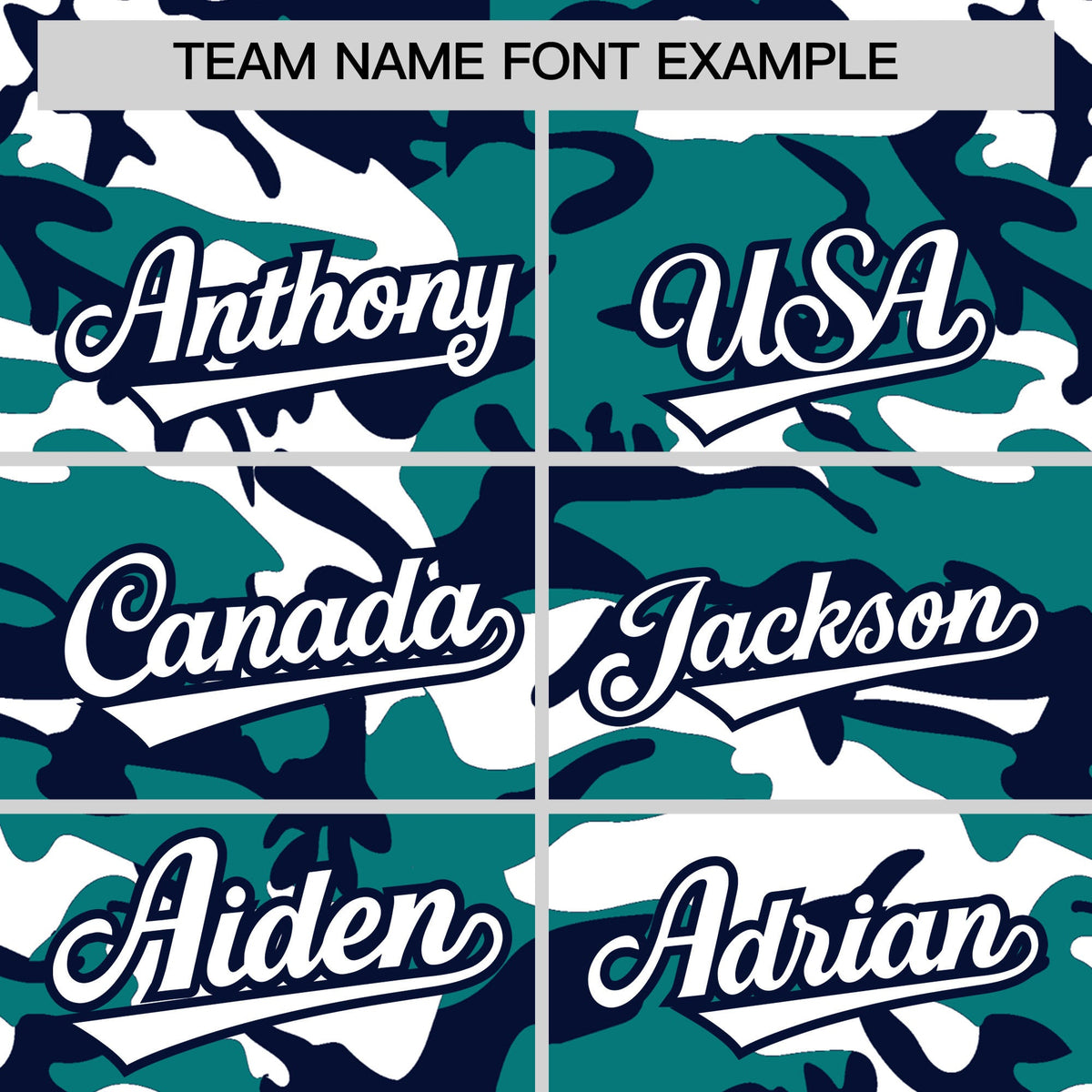 Custom Teal Navy White Camo Gradient Fashion Baseball Jersey | Perfect for Training,Sublimation Printed &amp; Stitched,Add Name and Numbern,Perfect for Teams | KXKSHOP
