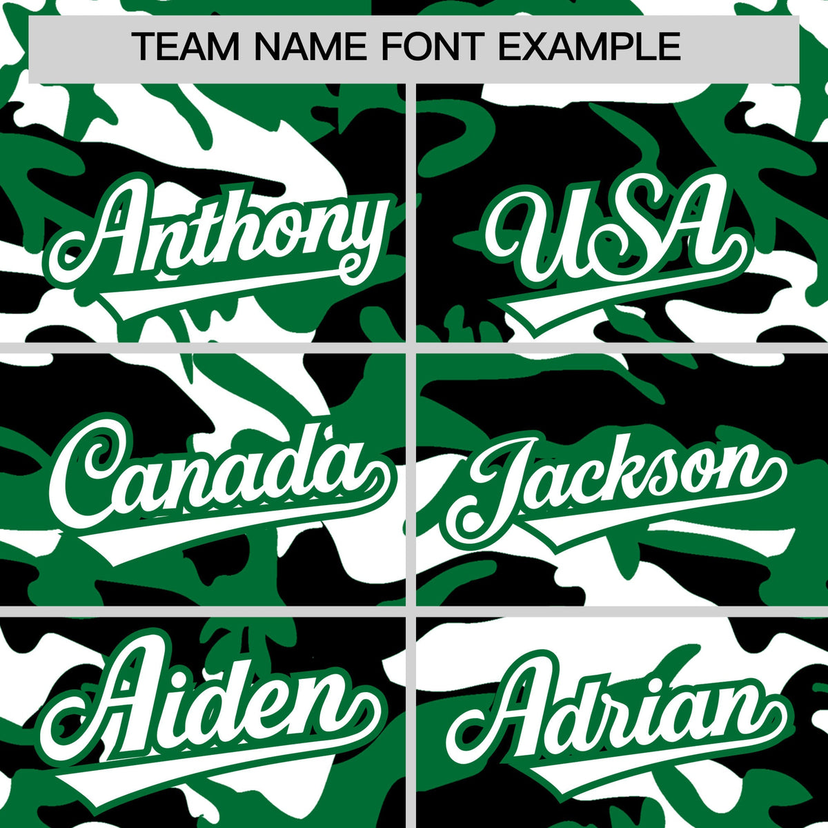 Custom Kelly Green Black White Camo Gradient Fashion Baseball Jersey | Perfect for Training,Sublimation Printed &amp; Stitched,Add Name and Numbern,Perfect for Teams | KXKSHOP