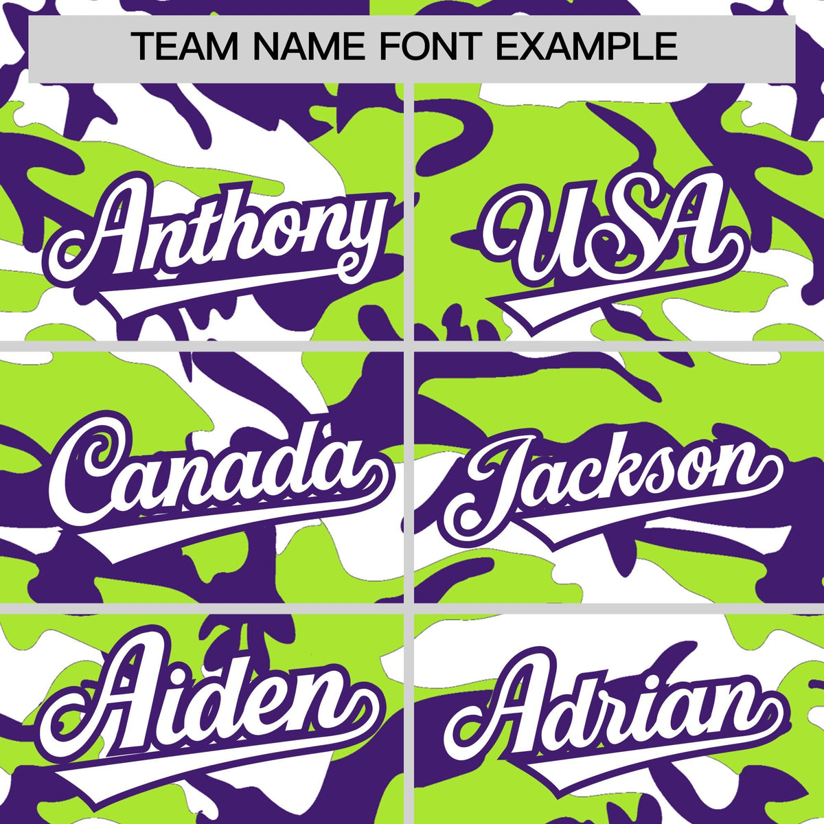 Custom Neon Green Purple White Camo Gradient Fashion Baseball Jersey | Perfect for Training,Sublimation Printed & Stitched,Add Name and Numbern,Perfect for Teams | KXKSHOP
