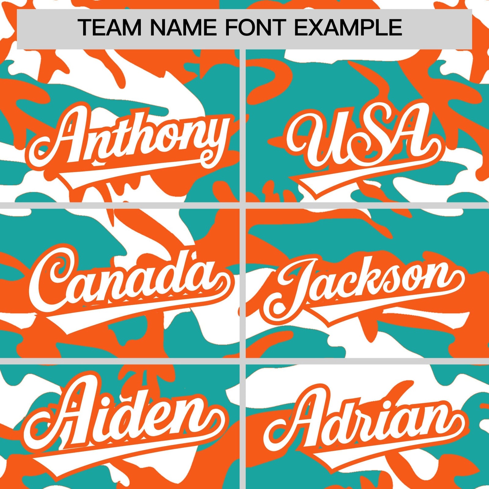 Custom Aqua White Orange Camo Gradient Fashion Baseball Jersey | Perfect for Training,Sublimation Printed & Stitched,Add Name and Numbern,Perfect for Teams | KXKSHOP